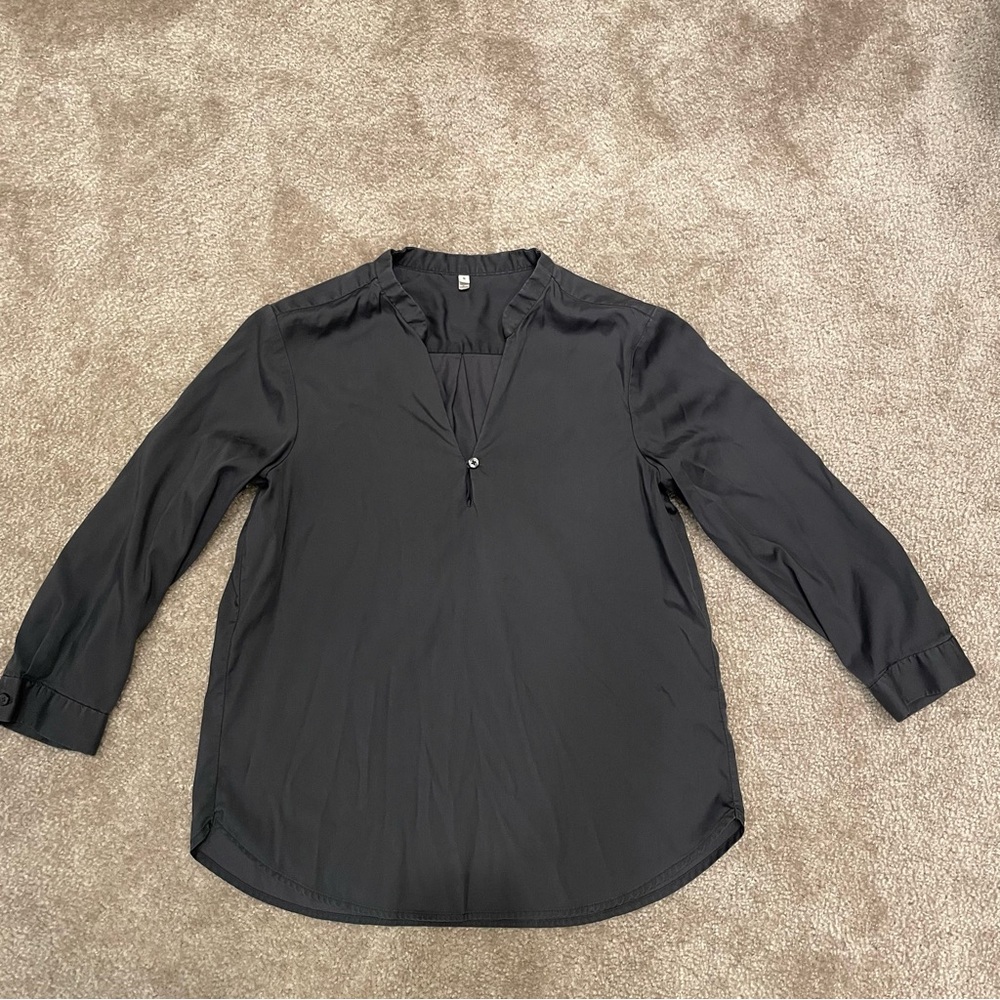 MUJI Tencel Blend Blouse Top Japanese Style